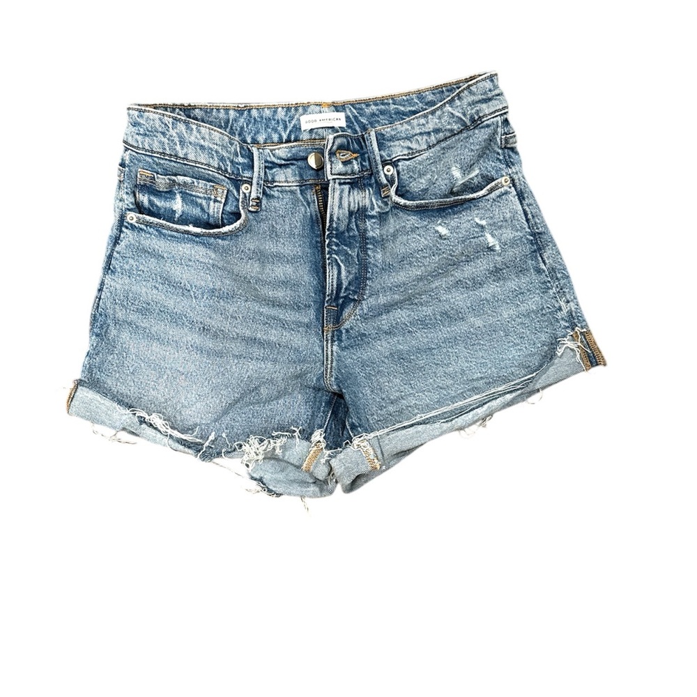 Good American Women's Blue Denim Shorts. Size 27